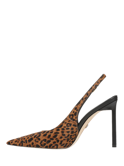 Sam Edelman Tegan Leather Stiletto Heel Slingback Court Shoes, Multi - view 2, Multi
