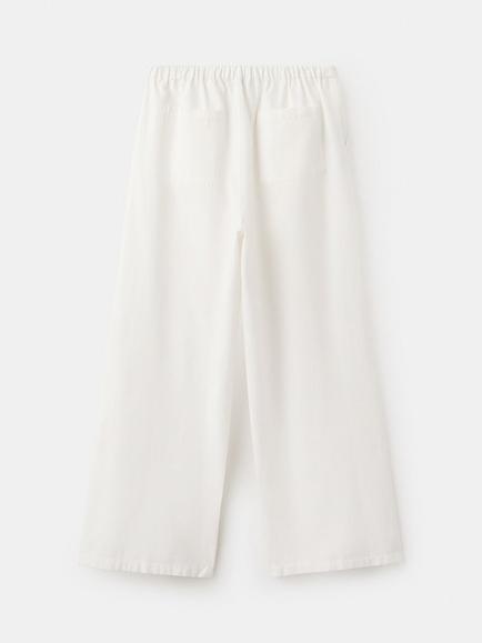 Mango Kids' Loose Fit Trousers, White - view 2, White