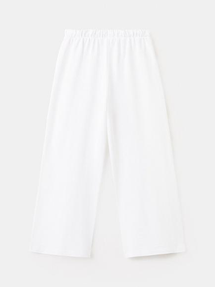 Mango Kids' Loose Fit Trousers, Off White - view 2, Off White