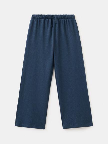 Mango Kids' Cotton Trousers, Navy, Navy