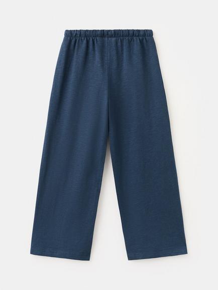 Mango Kids' Cotton Trousers, Navy - view 2, Navy