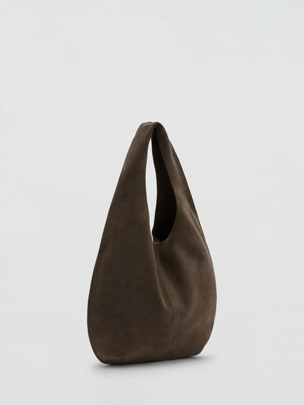 Mango Suede Shoulder Bag, Taupe - view 2, Taupe