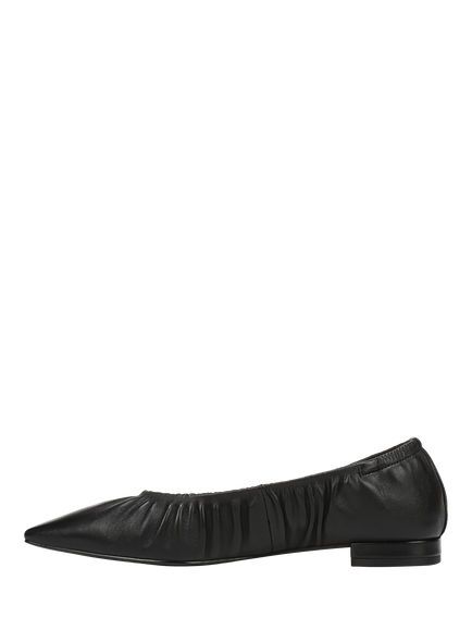 Sam Edelman Essex Leather Ruched Ballerina Pumps, Black - view 2, Black