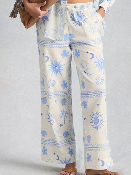 White Stuff Penny Beach Trousers, Ivory, Ivory