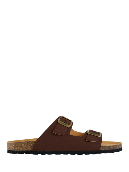 V.GAN Vegan Mango Comfort Footbed Sandals, Taupe, Brown