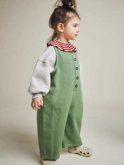 Claude & Co Kids' Cotton Cali Pickle Overall Romper, Green, Green
