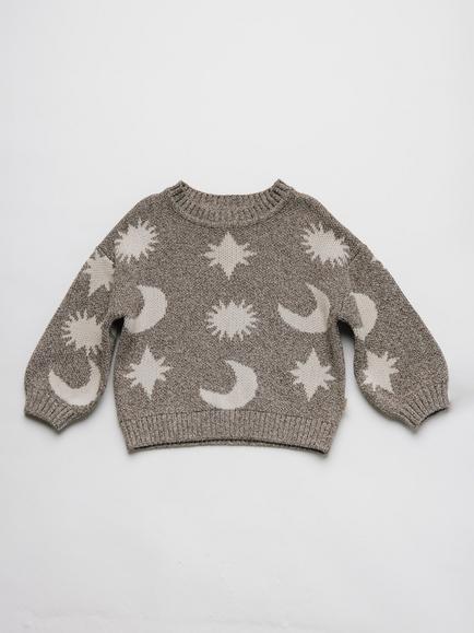 Claude & Co Kids' Cozmo Knit Jumper, Mushroom, Mushroom