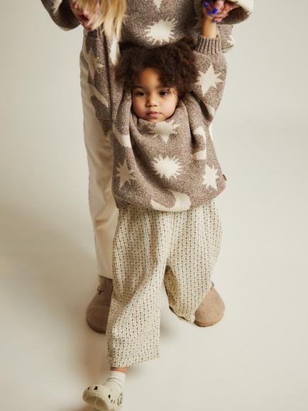 Claude & Co Kids' Cozmo Knit Jumper, Mushroom - view 2, Mushroom