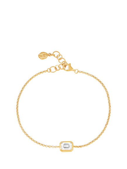 Dower & Hall White Topaz Chain Bracelet, Gold, Gold