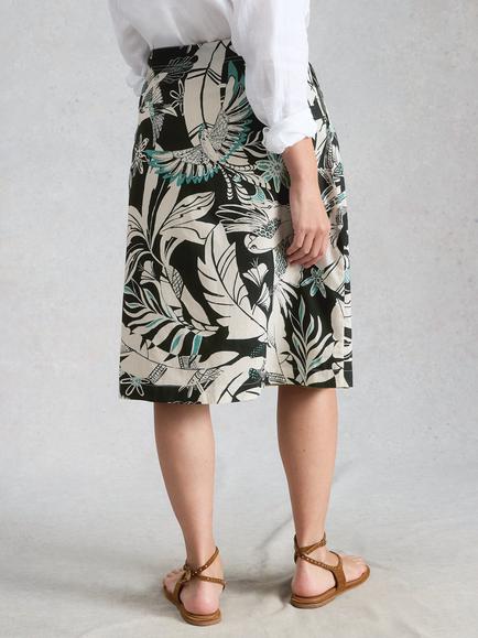 White Stuff Nell Reversible Skirt, Green/Multi - view 2, Green/Multi