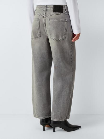 John Lewis Relaxed Straight Leg Jeans - view 2, Grey