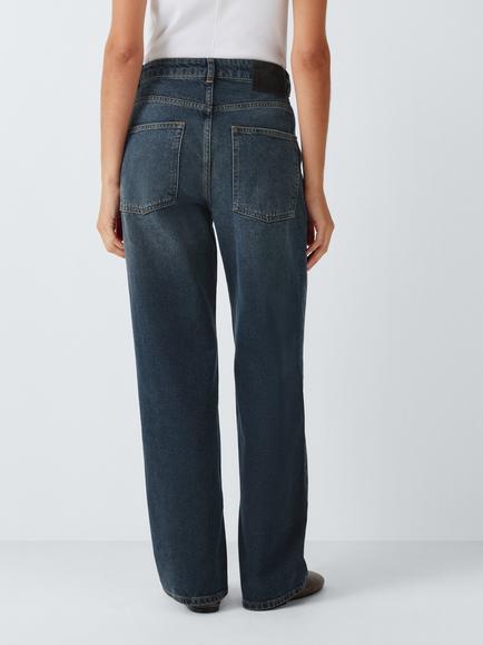 AND/OR Mid Rise Straight Leg Jeans - view 2, Dark Blue