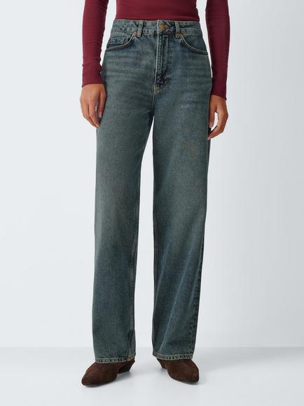 AND/OR Mid Rise Straight Leg Jeans, Blue Od Brown, Blue Od Brown