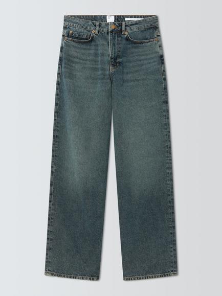 AND/OR Mid Rise Straight Leg Jeans, Blue Od Brown, Blue Od Brown