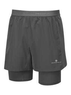 Ronhill Mens Tech 5" Twin Shorts, Oxide, Oxide