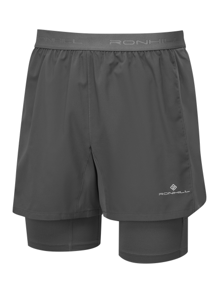 Ronhill Mens Tech 5" Twin Shorts, Oxide, Oxide