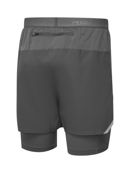 Ronhill Mens Tech 5" Twin Shorts, Oxide - view 2, Oxide