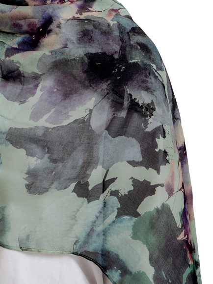 Bokitta Modal Jersey Hijab - view 2, Green Multi