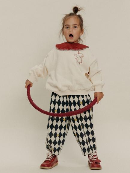 Claude & Co Kids' Carner Claude's Curiosities Sweatshirt, Cream, Cream