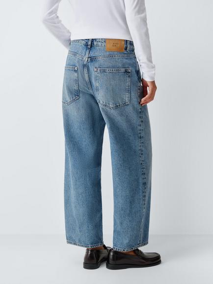 AND/OR Mid Rise Tapered Barrel Leg Jeans, Mid Blue - view 2, Mid Blue