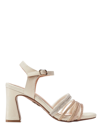Moda in Pelle Narine Porvair Embellished Strappy Sandals, Gold