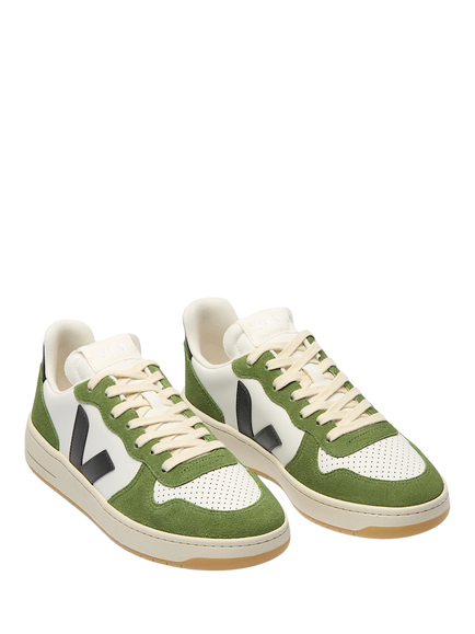 VEJA V-10 Leather Trainers, White - view 2, White