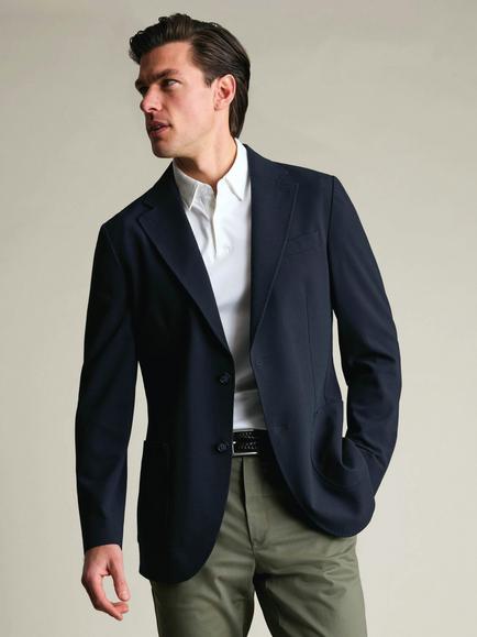 Charles Tyrwhitt Stretch Seersucker Blazer, Navy, Navy