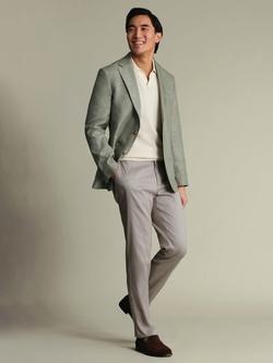 Charles Tyrwhitt Linen Blend Blazer, Sage Green - view 2, Sage Green
