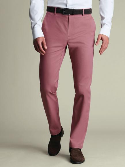 Charles Tyrwhitt Slim Fit Ultimate Non-Iron Chinos, Dusty Pink
