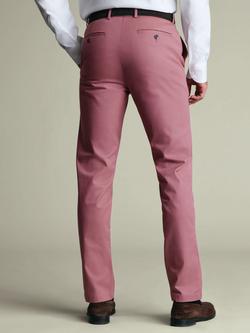 Charles Tyrwhitt Slim Fit Ultimate Non-Iron Chinos - view 2, Dusty Pink