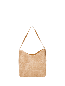 ICHI Iahella Woven Shoulder Bag, Birch, Birch