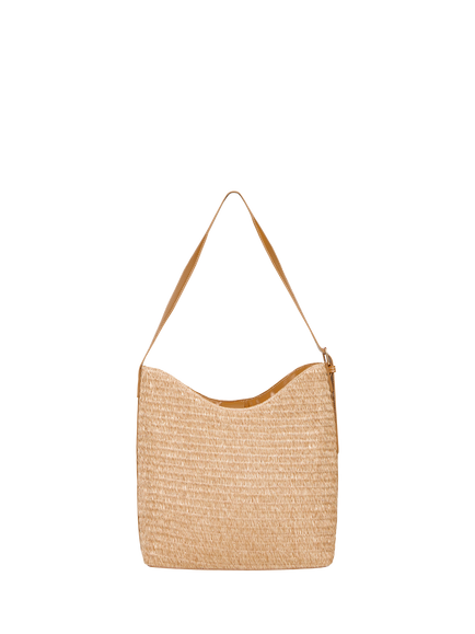 ICHI Iahella Woven Shoulder Bag, Birch, Birch