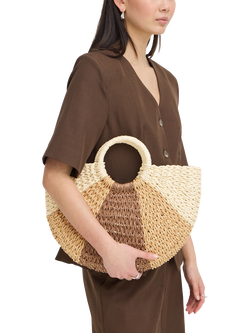 ICHI Iapial Crescent Tote Bag, Birch - view 2, Birch