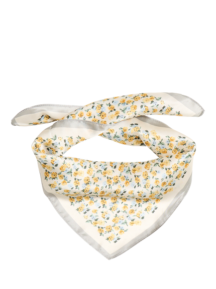 ICHI Iasmilla Floral Scarf, Mellow Yellow, Mellow Yellow
