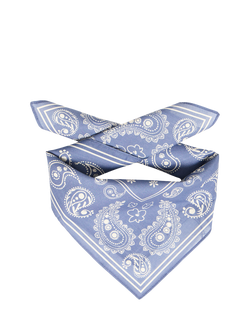 ICHI Iaelouise Paisley Scarf, Blue, Blue