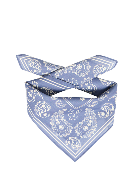 ICHI Iaelouise Paisley Scarf, Blue, Blue