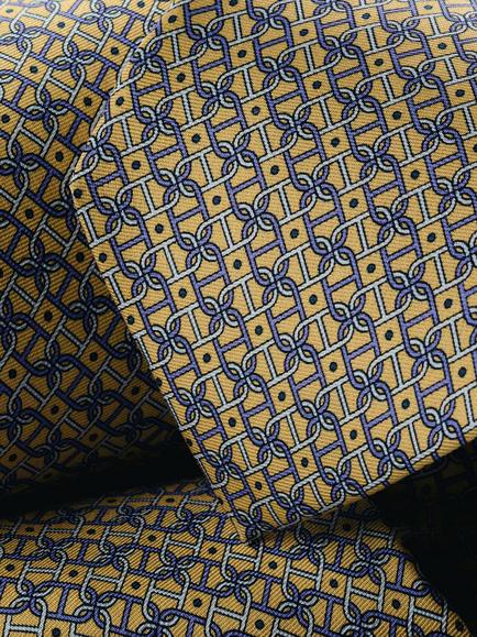 Charles Tyrwhitt Silk Tie, Lemon/Multi - view 2, Lemon/Multi
