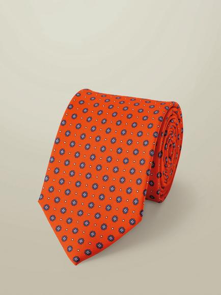 Charles Tyrwhitt Silk Tie, Orange/Blue, Orange/Blue