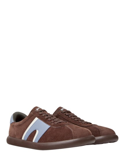 Camper Pelotas Soller Leather Lace Up Trainers - view 2, Brown