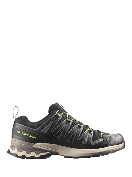 Salomon XA PRO 3D V9 Trail Running Shoes, Blk Drk/ Lime, Blk Drk/ Lime