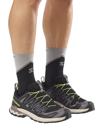 Salomon XA PRO 3D V9 Trail Running Shoes, Blk Drk/ Lime - view 2, Blk Drk/ Lime