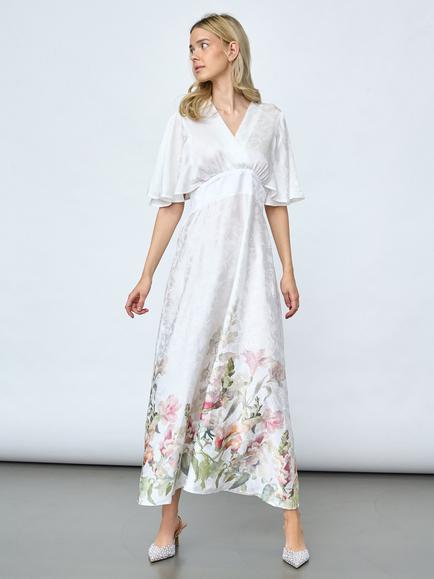 Sisters Point Gisela Floral Maxi Dress, White, White