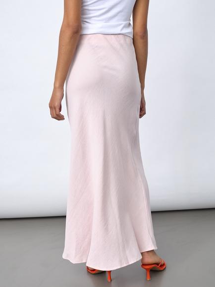 Sisters Point Ngewo High Waist Fluid Maxi Skirt, Soft Rose Melange - view 2, Soft Rose Melange