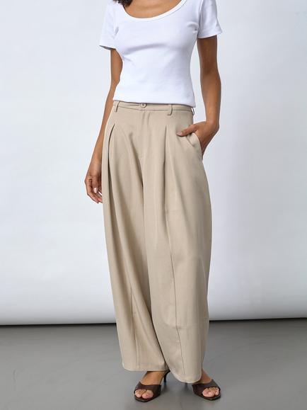 Sisters Point Gaki Wide Leg Trousers, Sand, Sand