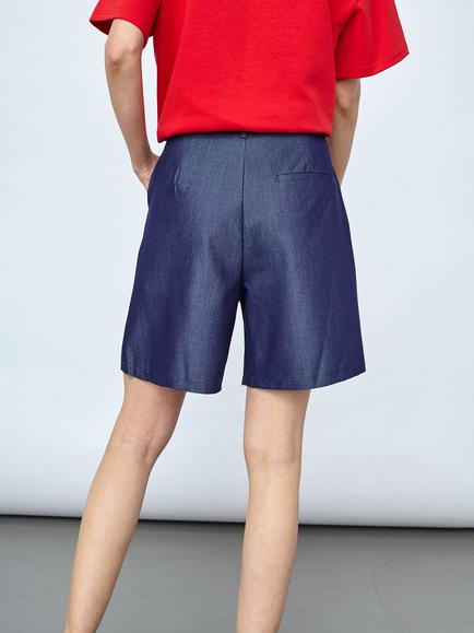 Sisters Point Great Wide Leg Shorts, Blue - view 2, Blue