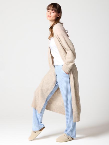 Mamu Wool Alpaca Blend Robe, Camel - view 2, Grey