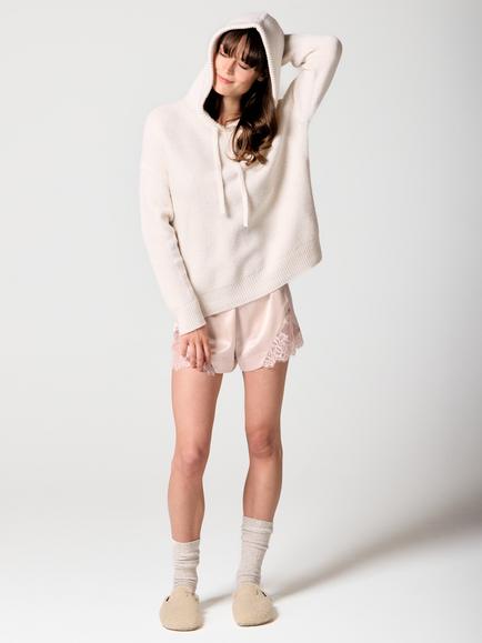 Mamu Wool Blend Hoodie, Ivory - view 2, Ivory