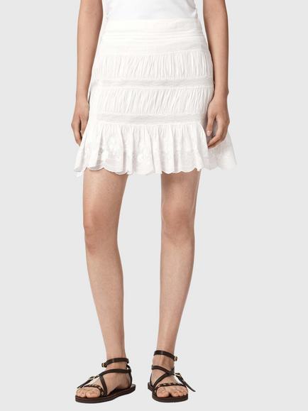 AllSaints Masie Mini Skirt, White, White