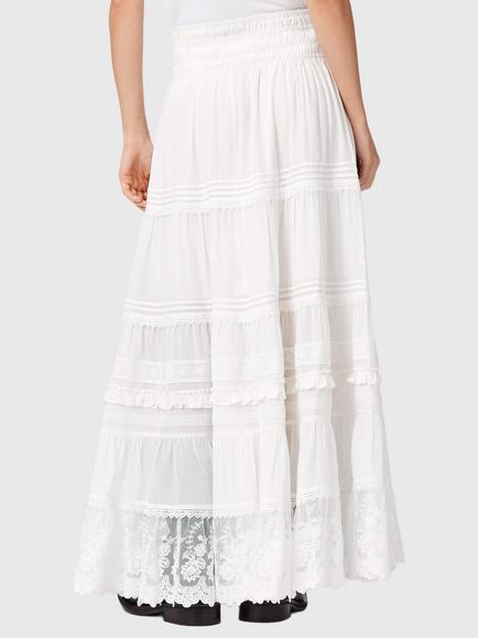 AllSaints Meadow Tiered Maxi Skirt, White - view 2, White
