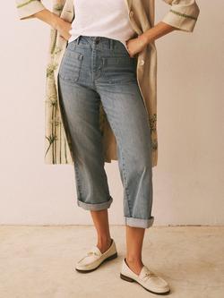NRBY Casey Cropped Jeans, Light Blue - view 2, Light Blue